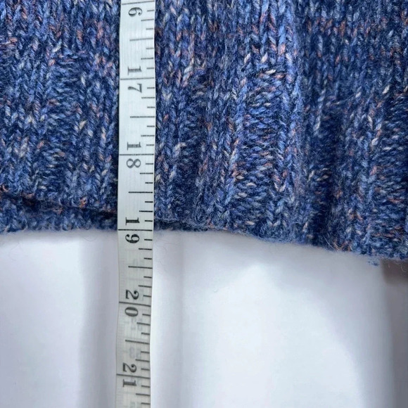 Zadig & Voltaire Andrea Cashmere Sweater Blue Heather Knit Crew Neck Boxy XS - Picture 11 of 11